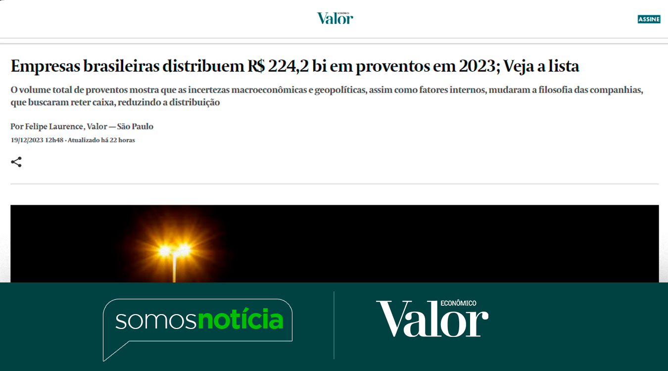 Empresas pagam valor recorde em juros sobre capital próprio em 2023